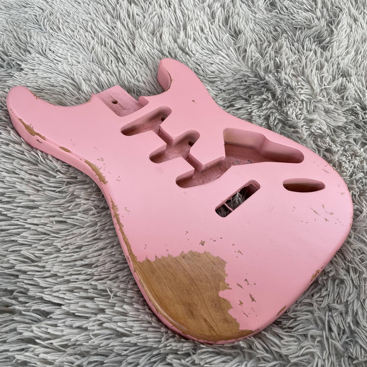 Vintage Pink Alder Electric Guitar Body for ST Style DIY SSS