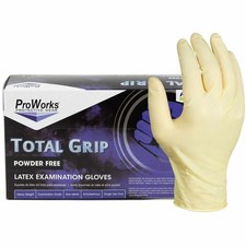 ProWorks Total Grip Latex Powder Free Exam Gloves (gll165fx)