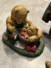 3x Porzellan B&auml;ren Figur 6-12cm Porzellan Figur Sammler Konvolut