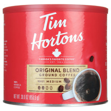 Tim Hortons Original Blend Ground Coffee, Arabica Medium Roast, 30 oz Canister