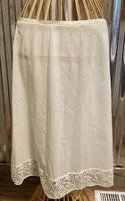 Vtg 80s Olga Olgalon White Lace Trim Half Slip Size M Lingerie Intimate Feminine