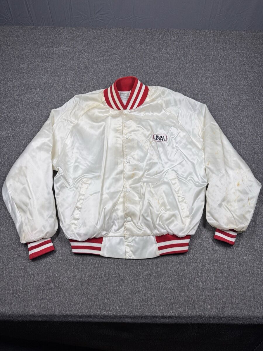 Artex Bud Light Spuds Mckenzie Jacket Mens Size XL White Artex Bud Light Spuds Mckenzie Jacket Mens Size XL White