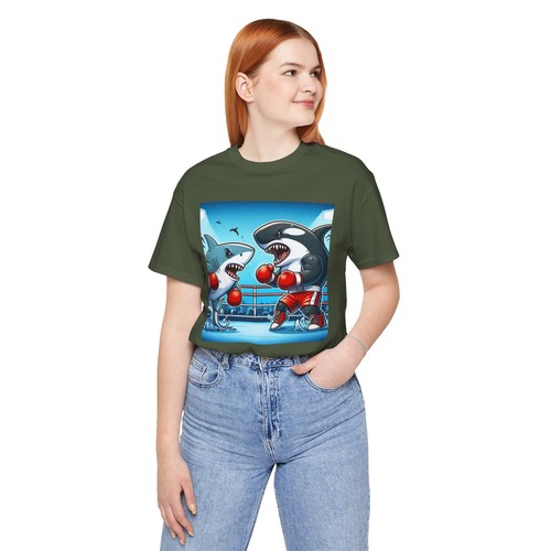 Great White Shark vs Killer Whale T Shirt Multiple Sizes and Colors - Picture 17 of 25