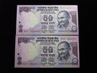 India 50 Rupees 2015 P104 Unc h8561 Sequential Pair ₹ Reserve Bank भारत Money — photo 2