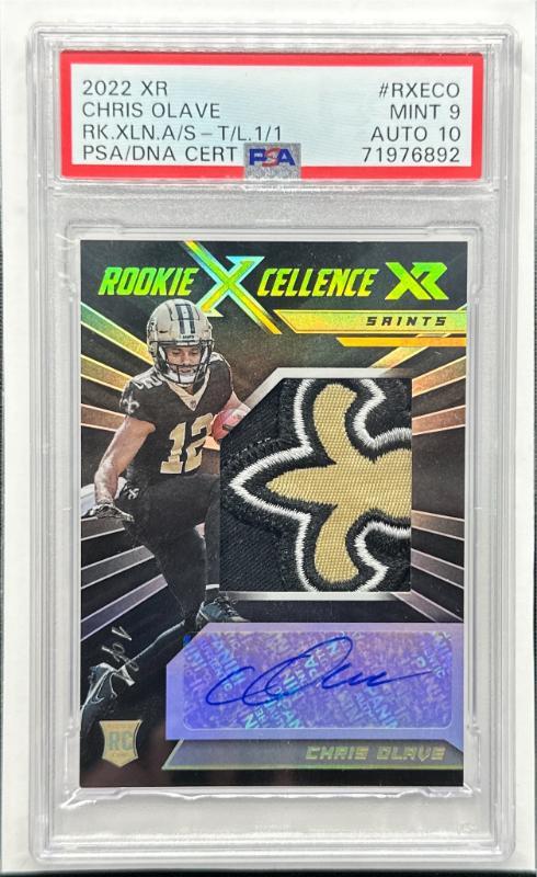 Chris Olave Panini XR Rookie Xcellence Autograph Swatches #RXECO Glove 1/1