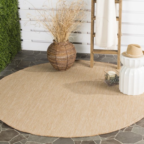 SAFAVIEH Outdoor CY8022-03012 Courtyard Natural / Cream Rug - Picture 2 of 41
