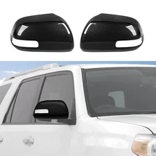 For 4Runner 2010-2013 2x Carbon fiber Diver & Passenger Side Mirror Guards Cover