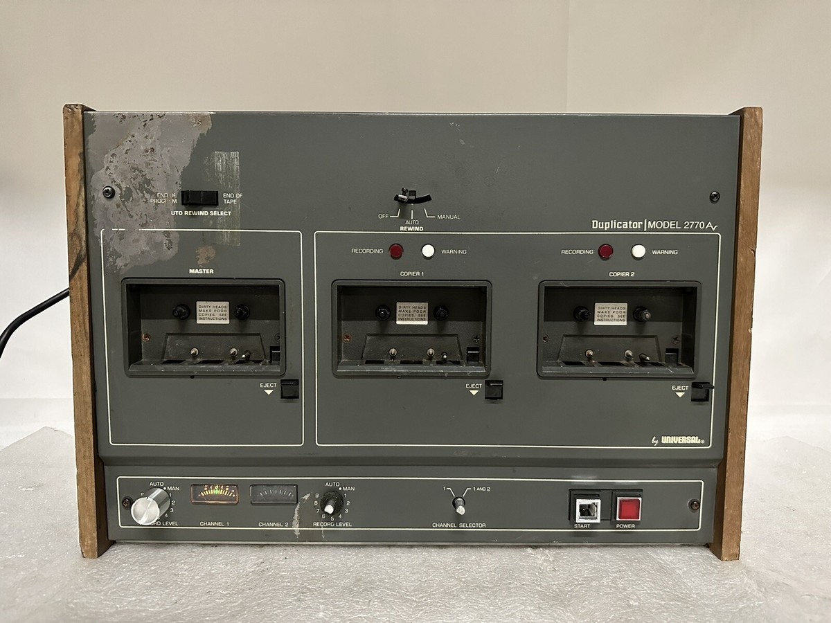 Ad de Vidar デモテープ Vintage Wollensak 2770 AV ~ Cassette Tape Duplicator ~ WORKING