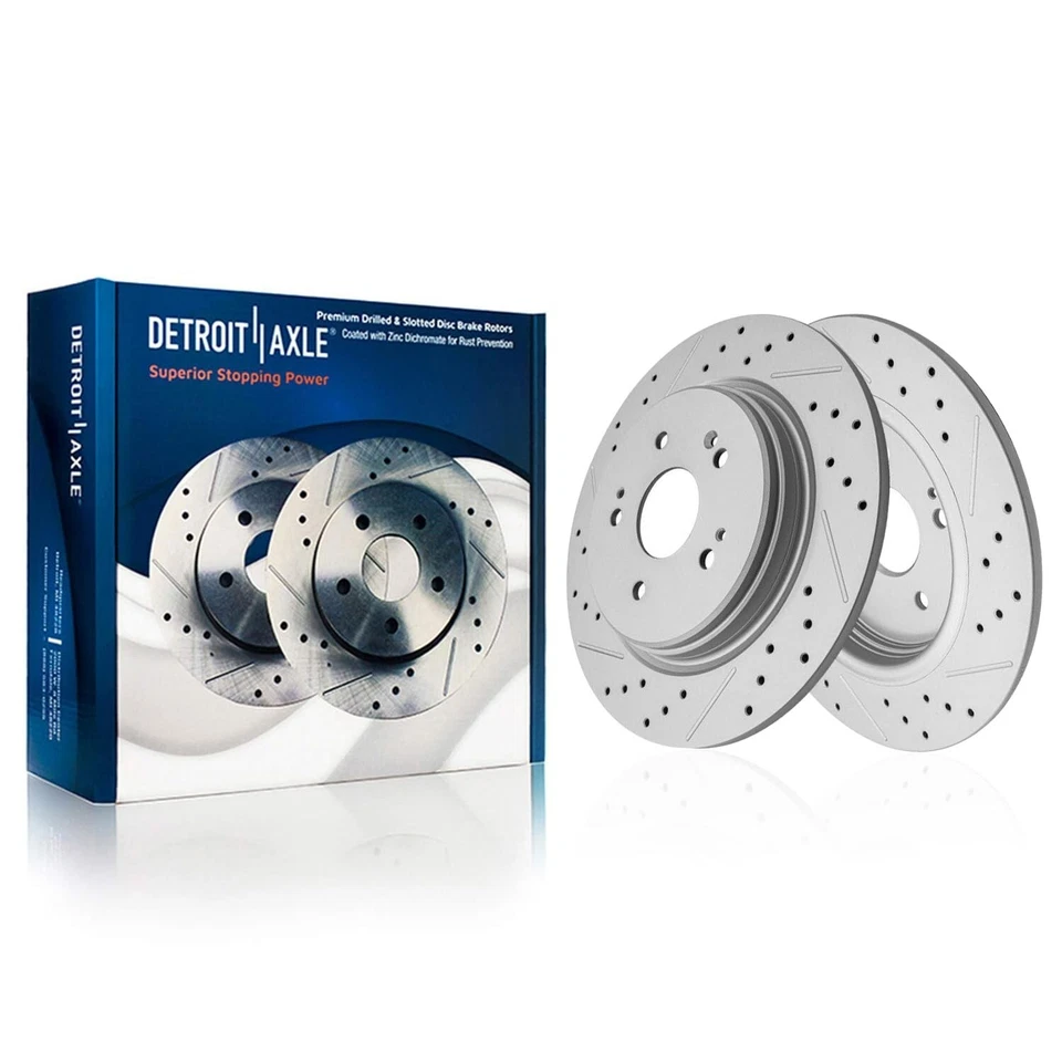 10pc Front Rear Drilled Brake Rotors Brake Pads Kit for 2019 2020 2021 Acura RDX — 第 3/4 张图片