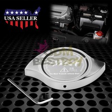Silver Billet Aluminum Radiator Protector Pressure Cap Cover High Performance