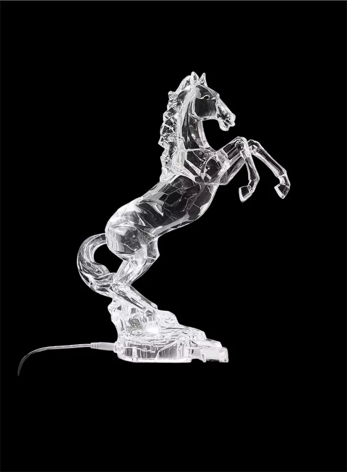 Acrílico Caballo Figura Vidrio Colección Decoración Hogar Estatua Foto 4 de 4