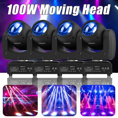 4STK 4IN1 100W LED Moving Head Bühnenlicht RGBW Beam DMX Disco DJ Partylicht DE