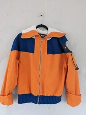 VTG RARE Naruto Viz Media 2002  Full Zip Jacket Orange Blue Anime Men's Medium 
