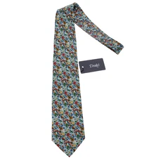 Drake's NWT Neck Tie in Blue / Multicolor Mini Floral Print 100% Silk