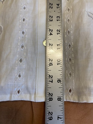 Richard Malcolm Irish Linen Embroidered Women Medium - Picture 8 of 10
