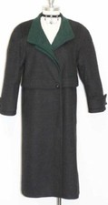 Long BOILED WOOL Over Coat Trench Women German WINTER b42" 12 M