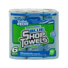 Z400 Blue 55-Count Roll of Shop Towel Cleaning Wipes 6-Pack 
