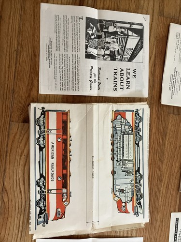 Vintage Train 1950's Lg. Posters & Cut Outs Passenger/Freight Train Education - Picture 9 of 13