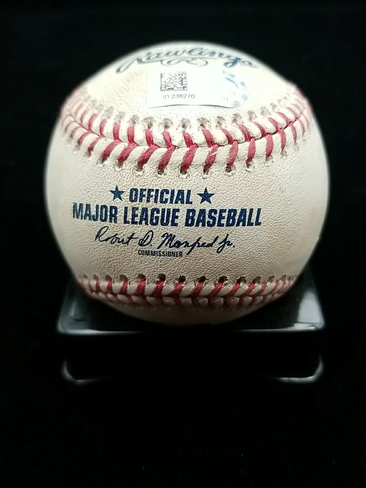 Dodgers Angels Game Used Ball Pena to 3 Batters Kemp Grandal Taylor Mlb Coa  - Image 2 of 4