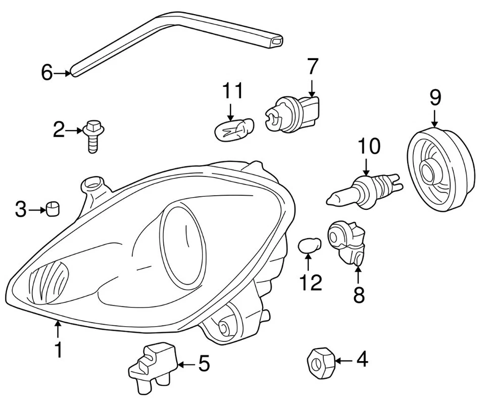 Farol direito de passageiro original do fabricante para Toyota MR2 Spyder 2000-2002 - Imagem 2 de 2