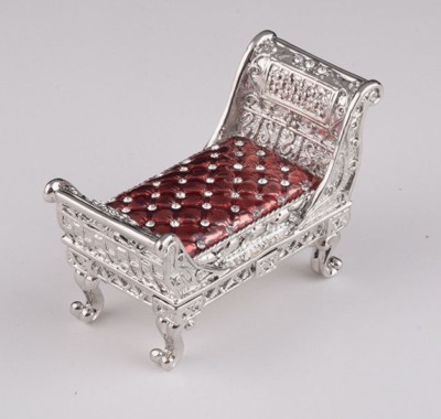 Keren Kopal Cupboard trinket box hand made  with & Austrian crystals Faberge