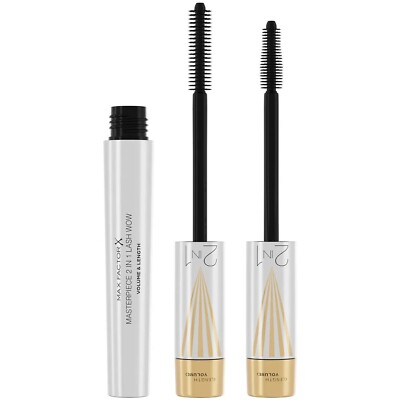 2 x Max Factor Masterpiece 2 in 1 Lash Wow Mascara - 001 Black **brandneu**