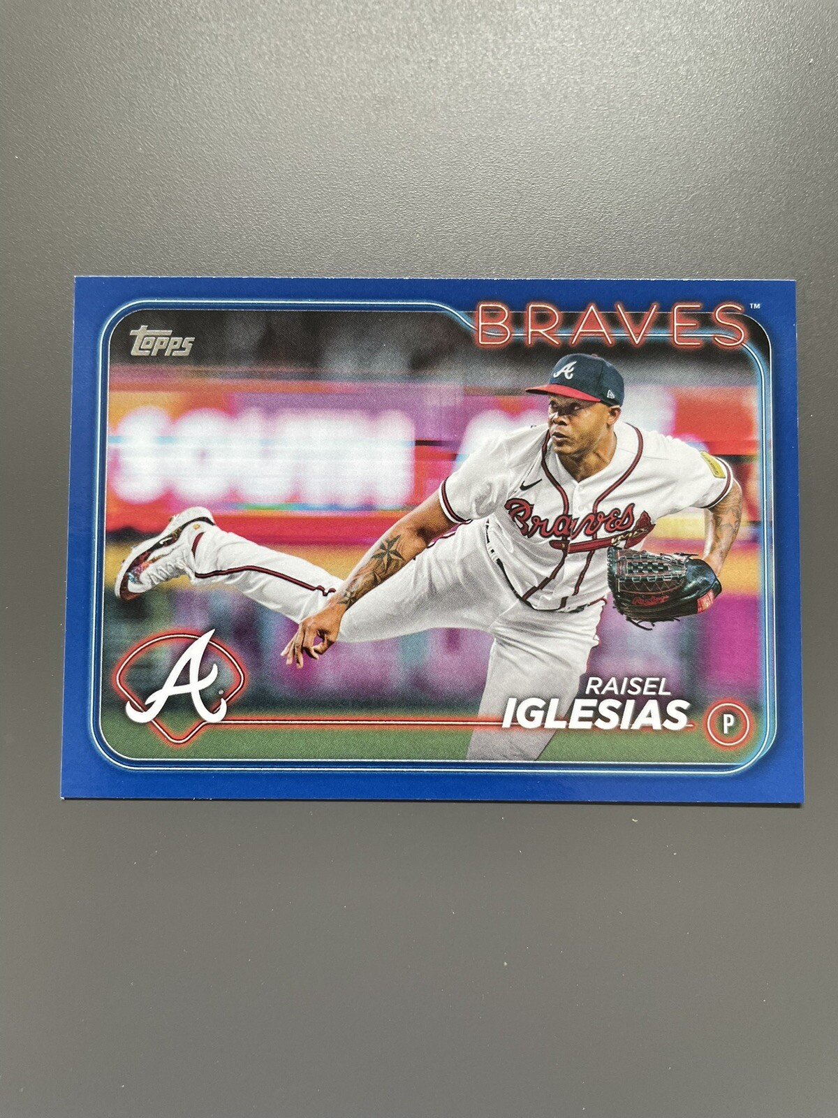 2024 Topps Royal Blue #396 Raisel Iglesias Atlanta Braves