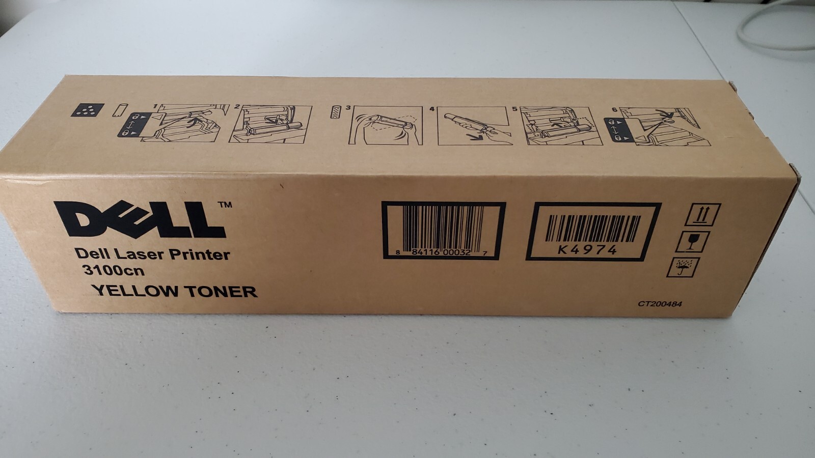 Dell Laser Printer Toner Cartridge 3100CN Yellow CT200484 for Dell, New