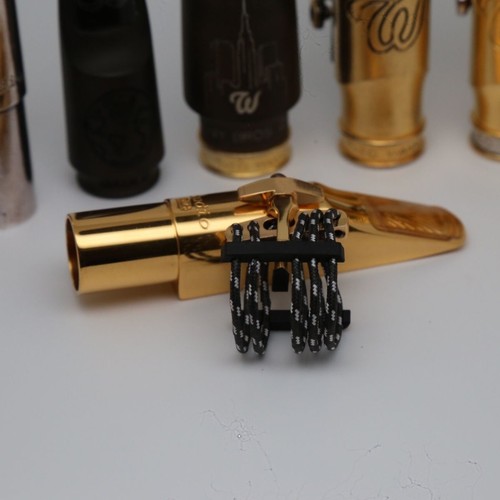 New Saxophone Rubber Mouthpiece Metal Ligature for Alto Tenor Soprano Sax Mouth - Picture 5 of 13