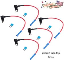 5PCS Micro2 Fuse Tap Mini Fuse Holder ADD-A-CIRCUIT Blade ATR 15A fuse 16 AWG