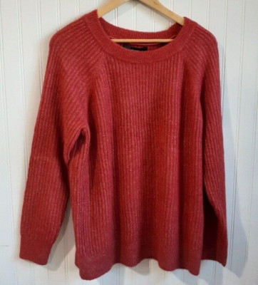 Vero Moda Sweater Womens XLarge Burnt Orange Leroya Crew Neck Pullover NWT