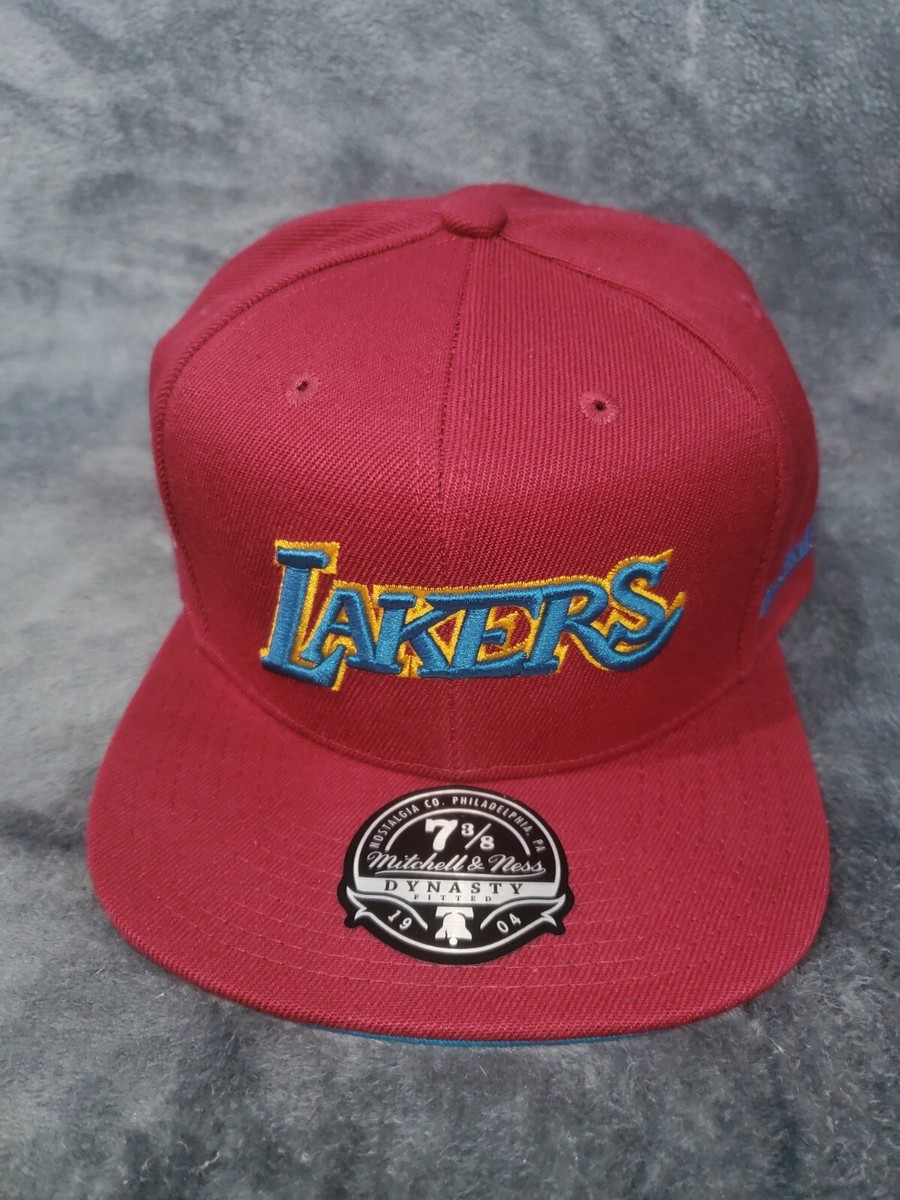 Mitchell&Ness◆Custom Patch Classic Red NBA LA Lakers Cap NBA LOS ANGELES LAKERS NORTHERN LIGHTS MITCHELL & NESS RED