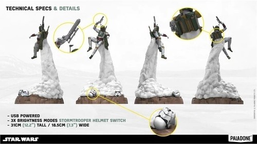Star Wars Boba Fett Diorama Desktop Lamp Lampada PALADONE PRODUCTS - Picture 5 of 5