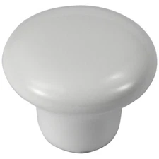 STG Ceramic Kitchen Cabinet Knob Handles, w/ Screw, White