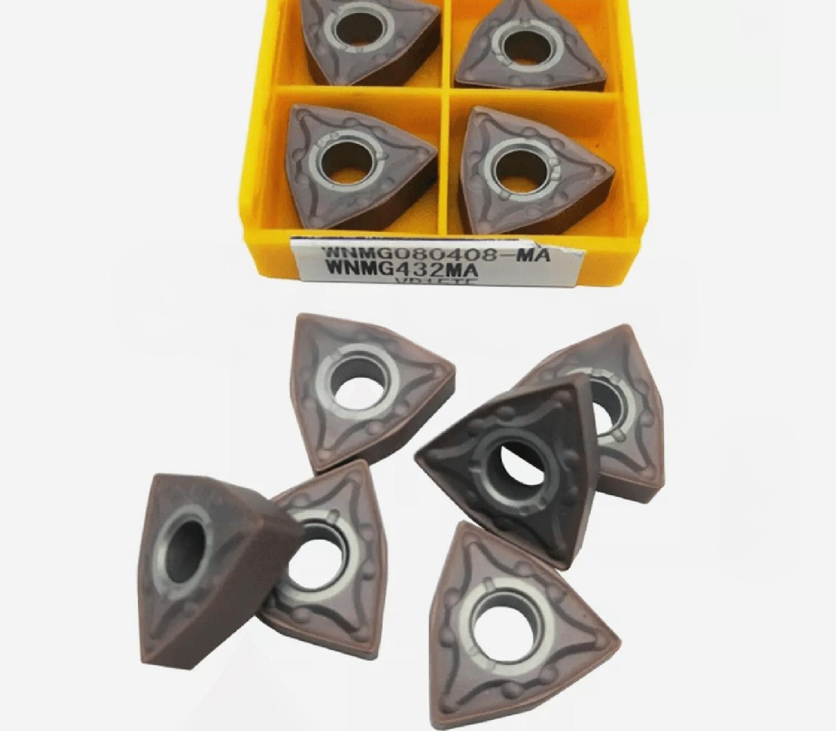 10pcs WNMG080408-MA Carbide Inserts (WNMG432-MA) - Indexable Lathe