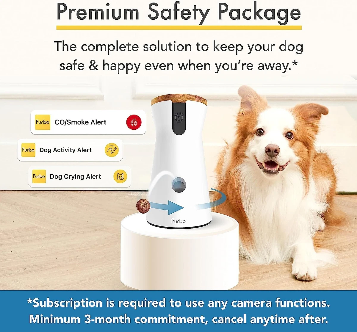 Furbo 360 Dog Camera Premium Safety Package Smart Camera Designed