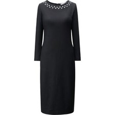 Carine Roitfeld x Uniqlo Women’s Size M Black Jersey 3/4 Sleeve Midi Dress NWOT