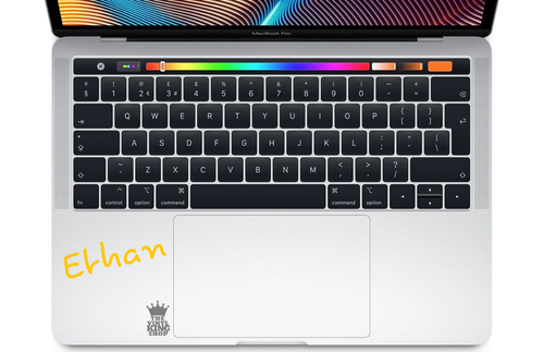Personalised Name Sticker Island Font - Laptop Vinyl Custom Decal Mac touch pad - Picture 11 of 12