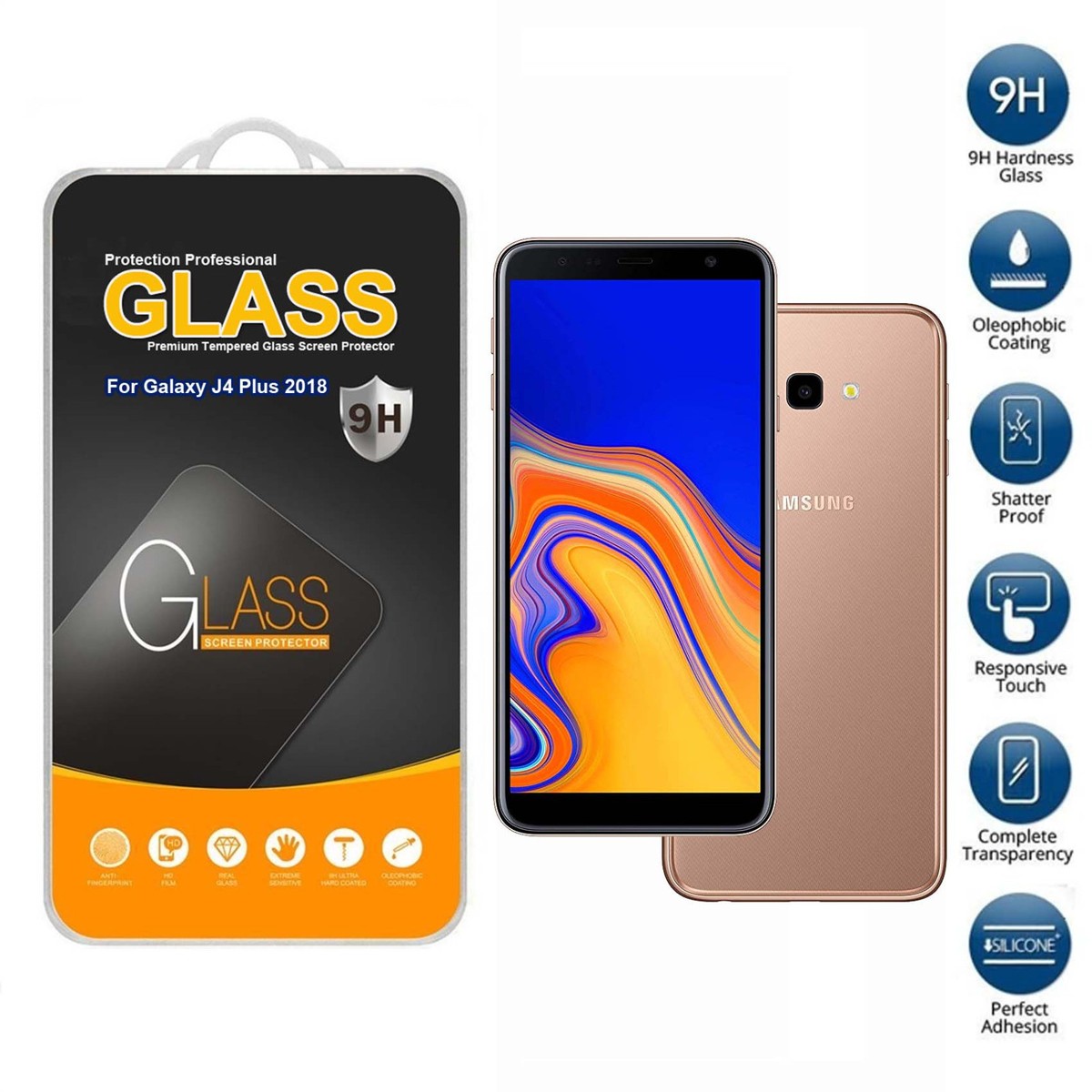 Tempered Glass Mobile Phone Screen Protector For Samsung Galaxy J4