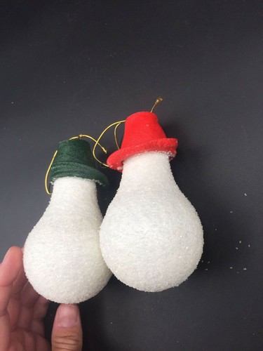 2 bombillas brillantes adorno de Navidad (hechas para bombillas reales) - Imagen 6 de 6