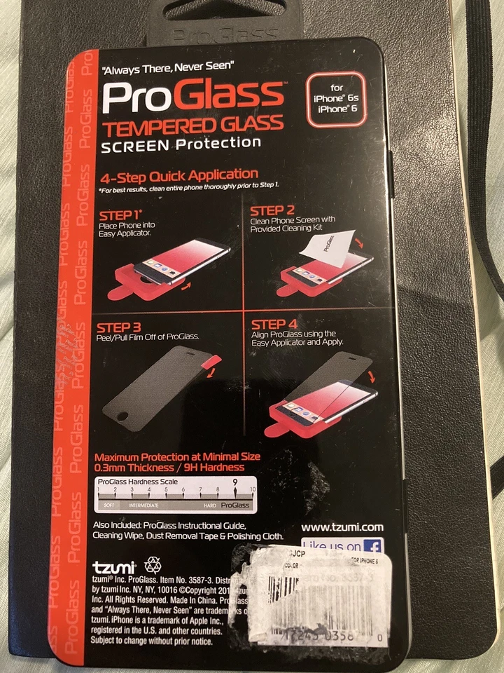 Protector Pantalla Vidrio Templado Tzumi Pro Foto 2 de 2