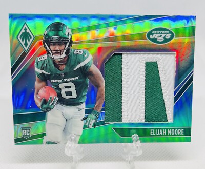2021 Phoenix Elijah Moore Yellow Rookie Jumbo Jersey Patch Jets 5/10 No.RJM-EMO
