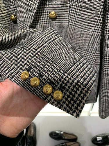 CHAQUETA BLAZER RARA ZARA PATA DE GALLO A CUADROS GRIS DOBLE BOTONADURA MEDIANA M NUEVA - Imagen 3 de 10
