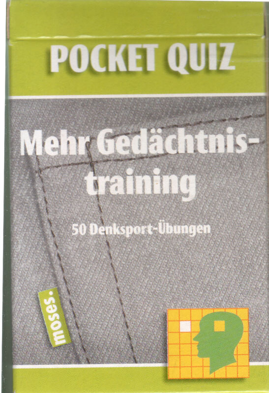 Pocket Quiz - Mehr Gedächtnistraining - 50 Denksport-Übungen - moses