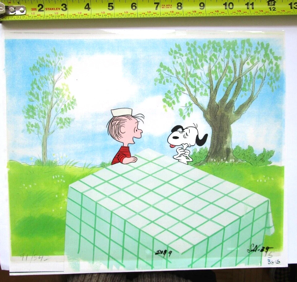 1969 SNOOPY CHARLIE BROWN SUMMER PEANUTS Charles Schulz ORIGINAL PRODUCTION CEL - Image 2 of 3