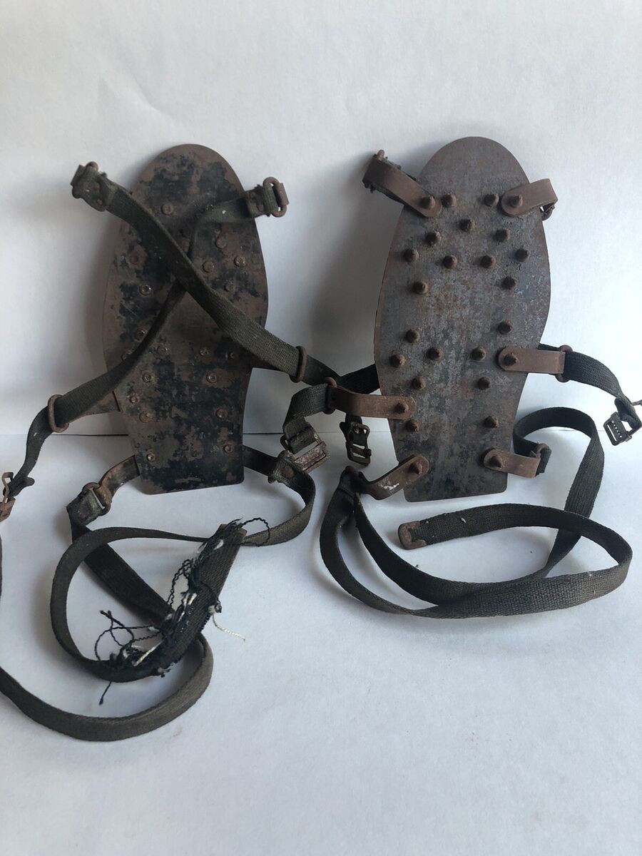 Vintage Strap On Ice Cleats Spikes Clampons Creeper Snow Shoe, Offers  Welcome