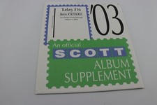 2003 Scott Turkey Stamp collection Album pages No. #16 Supplement #2505S003