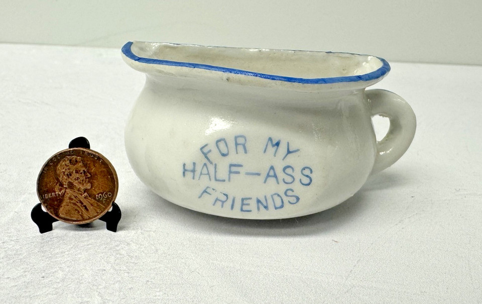 A tiny Made-in-Japan vintage novelty trinket dish doubling as a succulent holder — the kind of quirky, quality miniature that only existed in mid-century Japanese export shops.