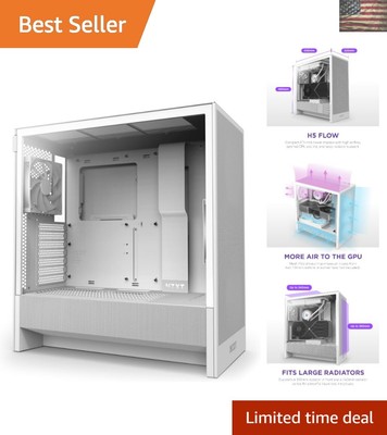 H5 Flow 2024 Compact PC Case - Exceptional Cooling & Cable Management System