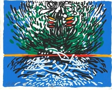 Aguedo Alonso  Serigraphy Postcard  6.5” x 8” 16.5 x 20.3 cm Cuban Art 